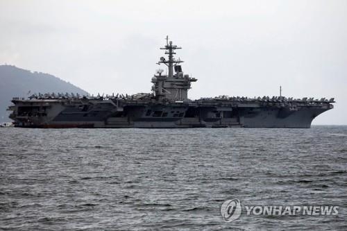 미 핵항공모함 시어도어 루스벨트호, 사진=로이터/연합뉴스